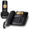 Gigaset原西门子品牌电话机DL310数字无绳电话家用子母机中文来电显示一拖一办公固定无线电话座机有绳话机 黑色