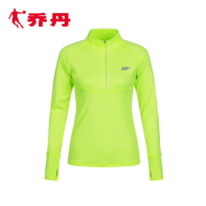 乔丹女子运动长T恤可套手袖口运动服长袖T修身跑步长袖T恤衫XTL3261206