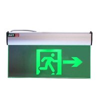 消防标志灯LED消防指示灯应急灯 安全标志灯 安全出口指示灯牌 疏散指示牌照 超大超豪华钢化玻璃单向右