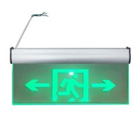 艺光 高档新国标消防应急指示灯 金属喷塑吊挂式 透明钢化玻璃 疏散指引 非常美观高档 双向