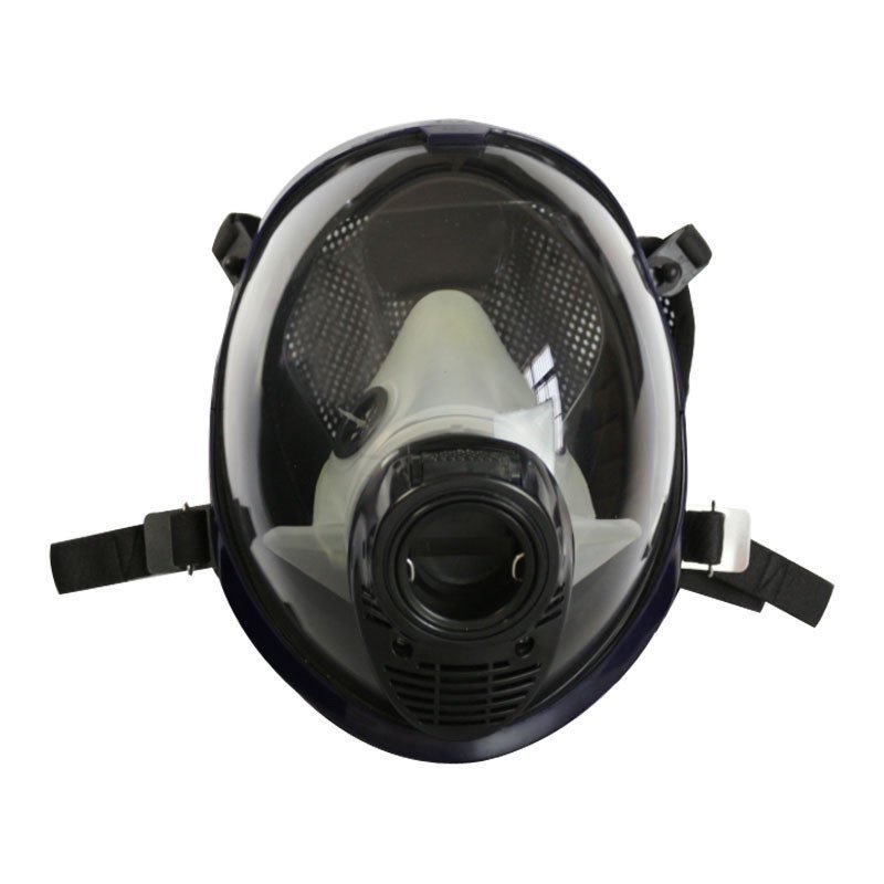 自吸过滤式防毒面具头盔式全面罩过滤罐防酸防有机气体化工科研