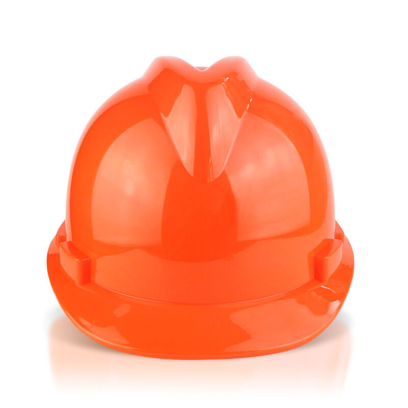 林盾国标v型安全帽高强度v型塑料安全帽工程领导通用pe塑料橙色