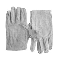 谋福 双层帆布手套耐磨工业机修防护电焊工劳保工作者手套 一副