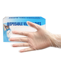 一次性透明PVC手套 食品加工检查手套 餐饮手套 餐饮美容手套 100只/盒 透明 小号S