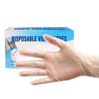 一次性透明PVC手套 食品加工检查手套 餐饮手套 餐饮美容手套 100只/盒 透明 中号M