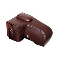 登品for Nikon D5200专用相机包 皮套 (适用镜头18-55) 尼康d5200单反相机包 十字纹 可拆 棕色