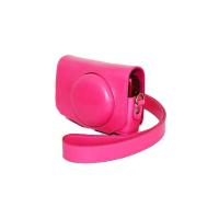 登品for 佳能SX700相机包 SX700数码相机摄影包 配肩带 复古时尚 可拆型 佳能SX700保护皮套 油皮 玫红