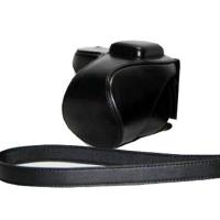 登品索尼NEX-5T相机专用包 可拆型(适用18-55mm) NEX-5R NEX-5N相机保护皮套 长焦 油皮 黑色