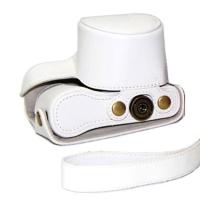 登品索尼NEX-3N专用相机保护套(适用16-50镜头) NEX3N相机包 索尼微单3N皮套 复古 可拆型 羊仔纹 白色