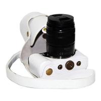 登品for 松下GF6长焦相机套(适用45－150mm镜头)摄影包 GF6专用包 复古可拆型 GF6长焦皮套 白色