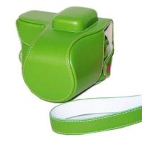 登品 三星NX2000专用相机包炫彩 配肩带 三星NX2000皮套 可拆型 NX2000相机套 靓丽时尚 七彩 绿色