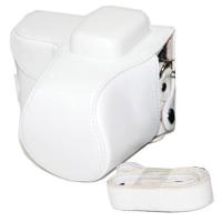 登品 三星NX2000专用相机包炫彩 配肩带 三星NX2000皮套 可拆型 NX2000相机套 靓丽时尚 七彩 白色