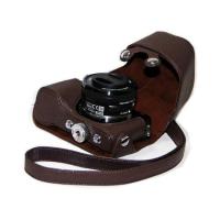 登品 索尼NEX-6短焦相机包(16-50镜头或定焦镜头)NEX-6专用相机套NEX6皮套 复古定制包 荔枝纹 咖啡色
