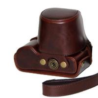 登品for 松下GX7专用相机包 GX7摄影包 复古时尚 GX7皮套 GX7保护套 可拆型 配肩带 GX7相机套 咖啡色