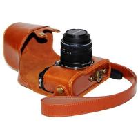 登品奥林巴斯E-P5专用相机包(适用14-42镜头)复古 可拆型 E-P5相机套 EP5皮套 EP5保护套 油皮 浅棕色