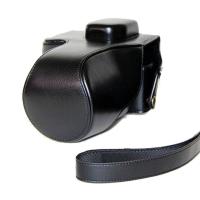 登品 for 索尼A7R专用相机包 索尼A7R皮套 配肩带 可拆型 时尚复古 Sony A7R相机套 多彩荔枝纹 黑色