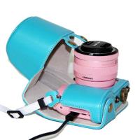 登品for 三星NX2000微单专用相机包 摄影包 时尚 NX2000相机保护套 可拆 NX2000皮套 直充版 天蓝色
