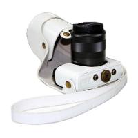 登品 for佳能EOS-M2长焦微单相机套EOS M2保护套EOS M2摄影包专用皮套 复古包EOS-M2相机包 白色