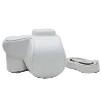 登品 索尼微单NEX-5TL专用相机皮套 索尼NEX5R NEX-5RL保护套可拆型 NEX5T直充版相机包 白色 M