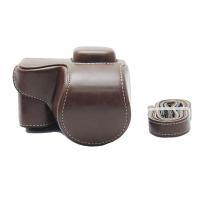 登品 索尼微单NEX-5TL专用相机皮套 索尼NEX5R NEX-5RL保护套可拆型 NEX5T直充版相机包 咖啡 M