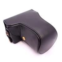 登品尼康J1 J2 J3专用相机套(适用30-110mm变焦镜头) J3长焦皮套 J2保护套 J3相机包 荔枝纹 黑色Y