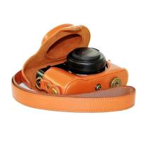 登品松下微单LX7专用相机包 LX5相机套 LX7摄影包 LX7分拆皮套 松下LX7保护套 LX7分体 光面B款 棕色Y