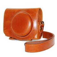 登品 for佳能G7 X相机包 配肩带 可拆型 可直充电 G7X皮套 g7x相机保护套 G7X微单摄影包 油皮 棕色