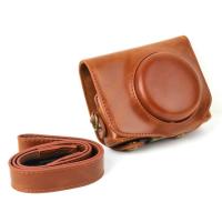 登品 for 佳能 G7 X 相机套 g7x相机保护套 G7X微单摄影包 可拆型 佳能G7X 皮套 油皮B (棕色)