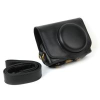 登品 for 佳能 G7 X 相机套 g7x相机保护套 G7X微单摄影包 可拆型 佳能G7X 皮套 油皮B (黑色)