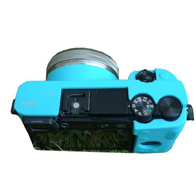 登品 for索尼微单ILCE-6000L硅胶套 适用16-50镜头 索尼A6000皮套 ILCE-6000L相机套 蓝色