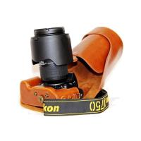 登品 for 尼康D750相机包 24-70 24-120 尼康单反D750皮套 复古时尚 可拆型 单反相机包(棕色)
