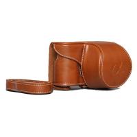 登品 for 索尼 A6000L相机包(适用16-50镜头)ILCE-6000L 微单皮套 索尼A6000油皮M(棕色)