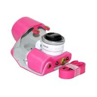登品for 三星 NX500相机包 适配16-50mm镜头 NX500微单相机套 三星NX500油皮皮套Y(红色)