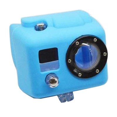 登品for Gopro Hero 2代硅胶套 Gopro相机配件 相机保护套 (蓝色)