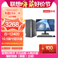联想(Lenovo)天逸510A-14台式电脑19.5英寸显示器(12代i5-12400 8G 512GSSD 集显 W11)官方标配