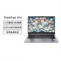 联想ThinkPad E14(1CCD) 英特尔酷睿i5 14英寸轻薄笔记本电脑(i5-1135G7 16G 512G 100%sRGB W10)银
