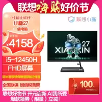 联想(Lenovo)小新27 27英寸大屏高清 一体台式机电脑(i5-12450H 16G 512GB SSD FHD屏幕 集显 w11)黑色 官方标配