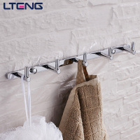 蓝藤卫浴 黄铜衣钩镀铬 实心排钩浴室挂件挂衣钩 衣帽钩 LT-806