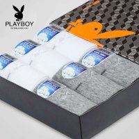 花花公子 春夏新品透气袜精梳棉休闲男袜六双装