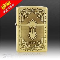 ZIPPO正版原装版防风煤油纯铜蚀刻双面财富之门之宝专柜正品送礼收藏定制刻字zpo男女