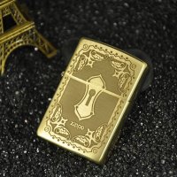 ZIPPO正版原装版防风煤油纯铜蚀刻双面财富之门之宝专柜正品送礼收藏定制刻字zpo男女