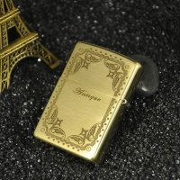 ZIPPO正版原装版防风煤油纯铜蚀刻双面财富之门之宝专柜正品送礼收藏定制刻字zpo男女