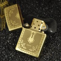 ZIPPO正版原装版防风煤油纯铜蚀刻双面财富之门之宝专柜正品送礼收藏定制刻字zpo男女
