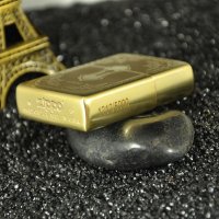 ZIPPO正版原装版防风煤油纯铜蚀刻双面财富之门之宝专柜正品送礼收藏定制刻字zpo男女