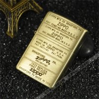 打火机zippo正版芝宝正品日版 纪念纯铜双面五代底部标志BM-SB