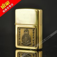 打火机zippo正版 纯铜二战回忆一卷1995年纪念章珍藏套装 四只芝宝ZIPPO珍藏精品金色打火机