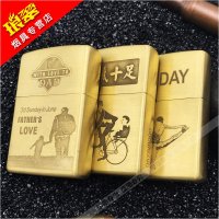 父亲节礼品芝宝正版zippo打火机纯铜蚀刻父爱如山father love