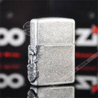 原装正品ZIPPO打火机 芝宝老机珍藏 版 古银哈雷小侧鹰 zipoo