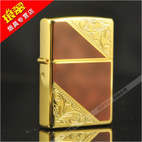 zippo打火机正版日版纯铜棕色流金岁月原装正品zppo男士 刻字
