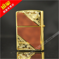 zippo打火机正版日版纯铜棕色流金岁月原装正品zppo男士 刻字